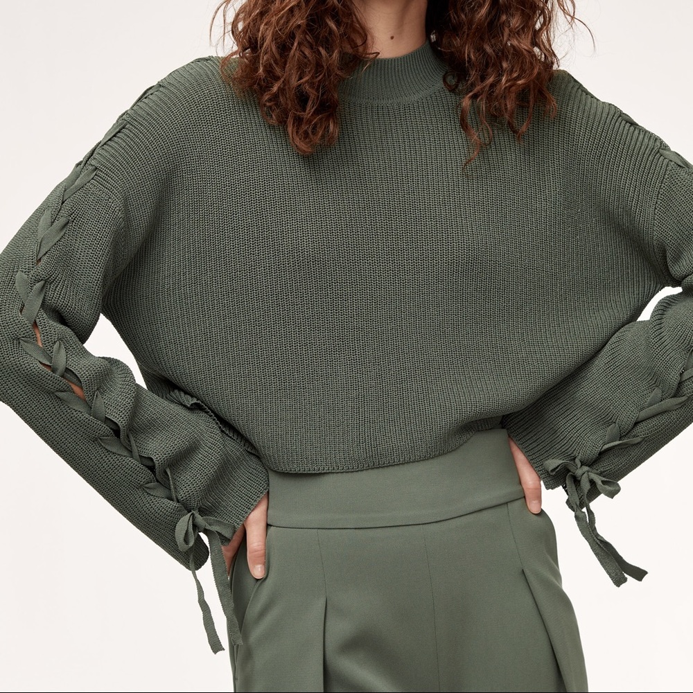 Aritzia Wilfred Salome Sweater Tied